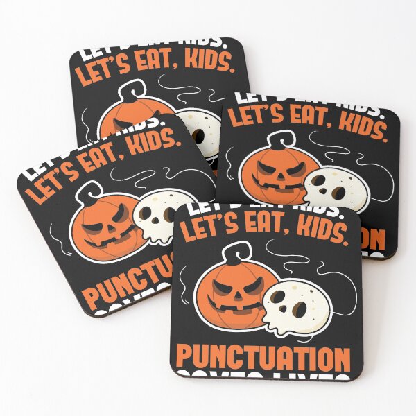 Item preview, Lets Eat Kids Punctuation Saves Lives Funny design print designed and sold by Lisbob.