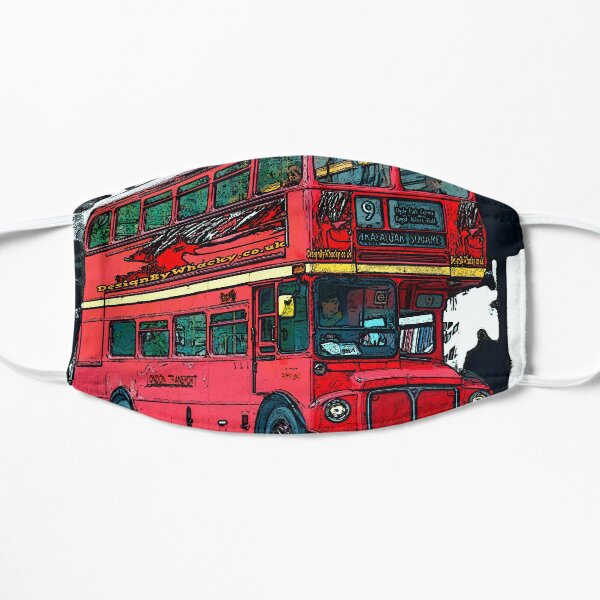 London Bus bywhacky Flat Mask
