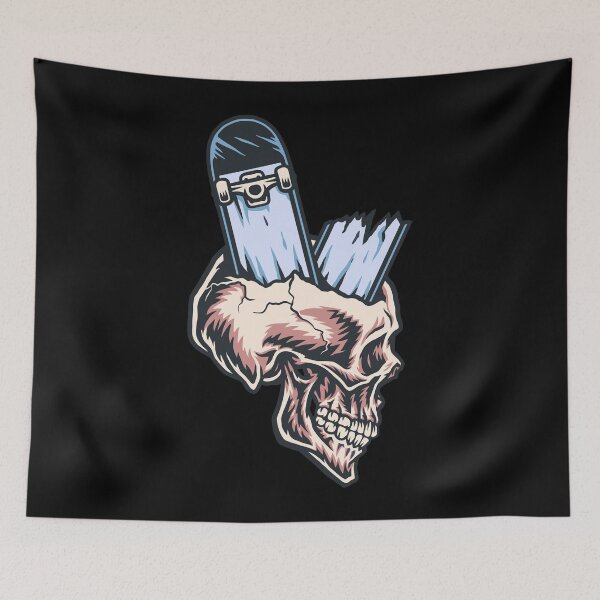 Item preview, Broken Skateboard Through Skull designed and sold by Vector Scout Lab.