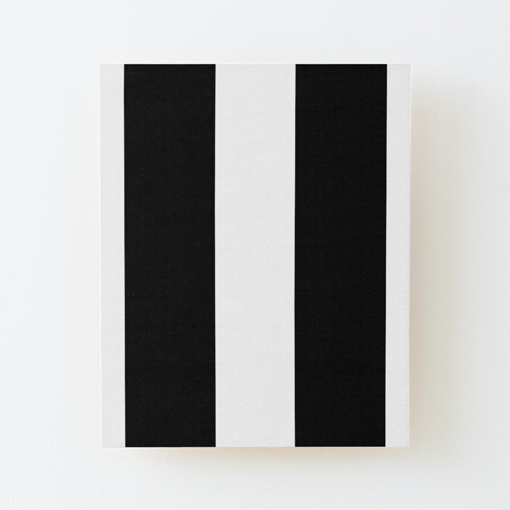 Modern Simple Black Stripes and White Color Block Poster for Sale