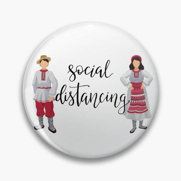 Item preview, SOCIAL DISTANCING MEN AND WOMAN EMBROIDERY designed and sold by corner-shop.