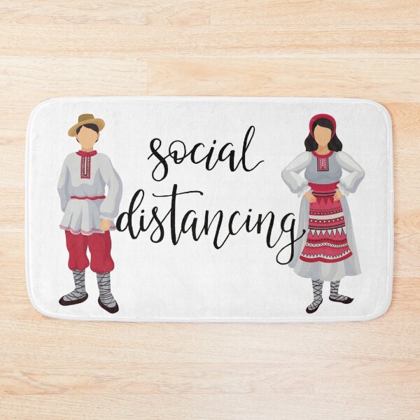 Item preview, SOCIAL DISTANCING MEN AND WOMAN EMBROIDERY designed and sold by corner-shop.