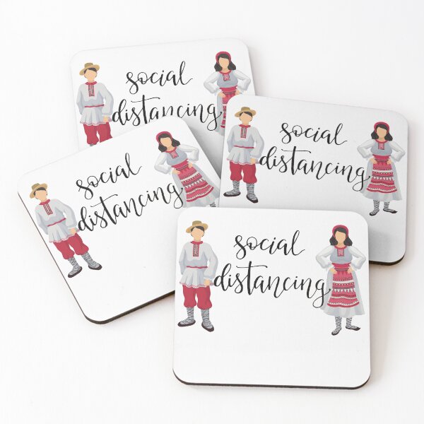 Item preview, SOCIAL DISTANCING MEN AND WOMAN EMBROIDERY designed and sold by corner-shop.