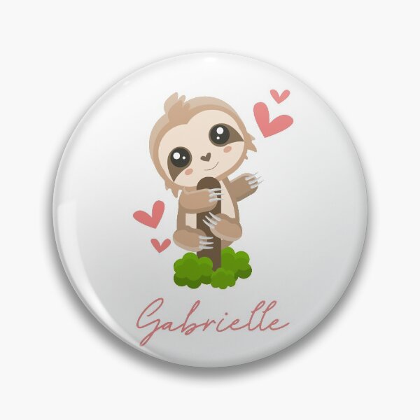 Item preview, Gabrielle Sloth Baby Girl Cute Hearts designed and sold by HelloFromAja.