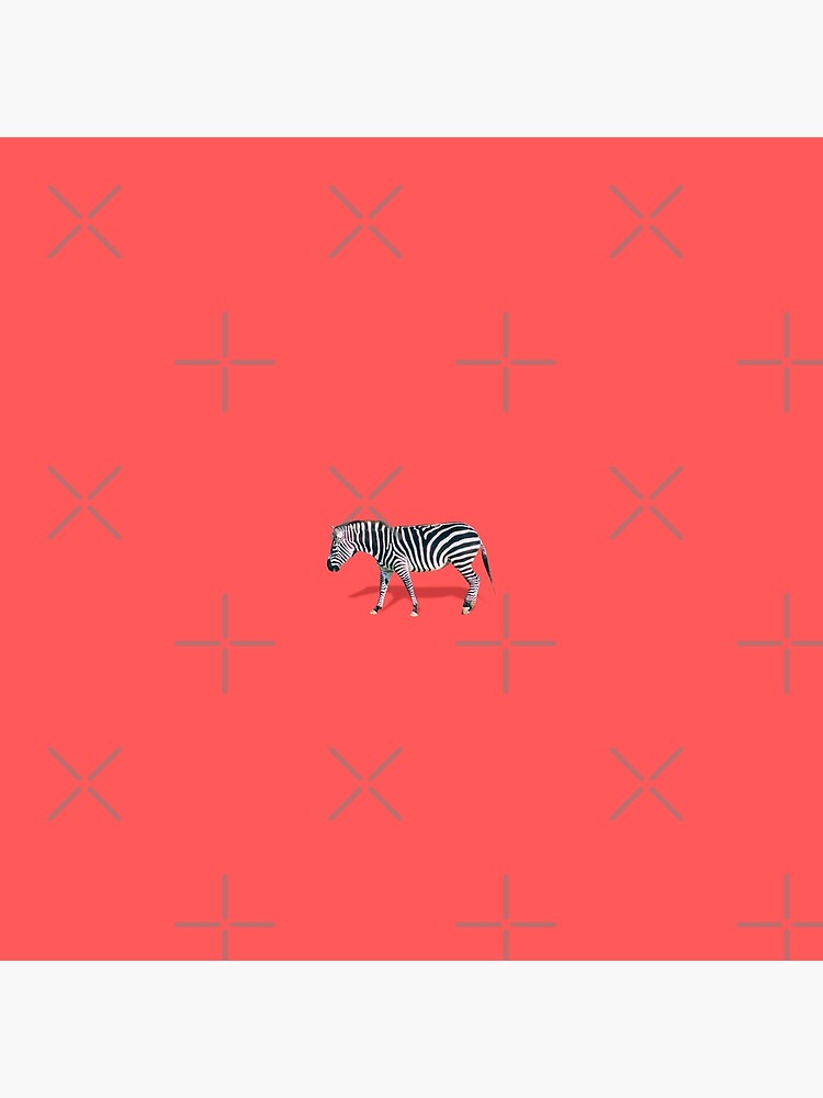 Zebra on red by KatyaHavok