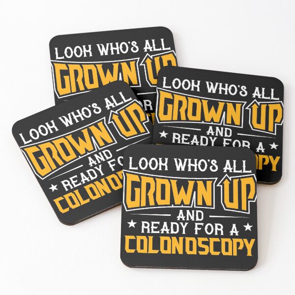 Item preview, All Grown Up | For Colonoscopy Funny 50th Gift Tee print designed and sold by Lisbob.