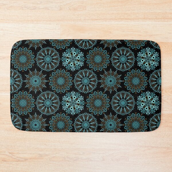 Item preview, BLUE MANDALA GEOMETRIC FLOWERS PATTERN designed and sold by corner-shop.