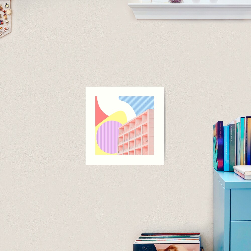 The building in the colors Art Print