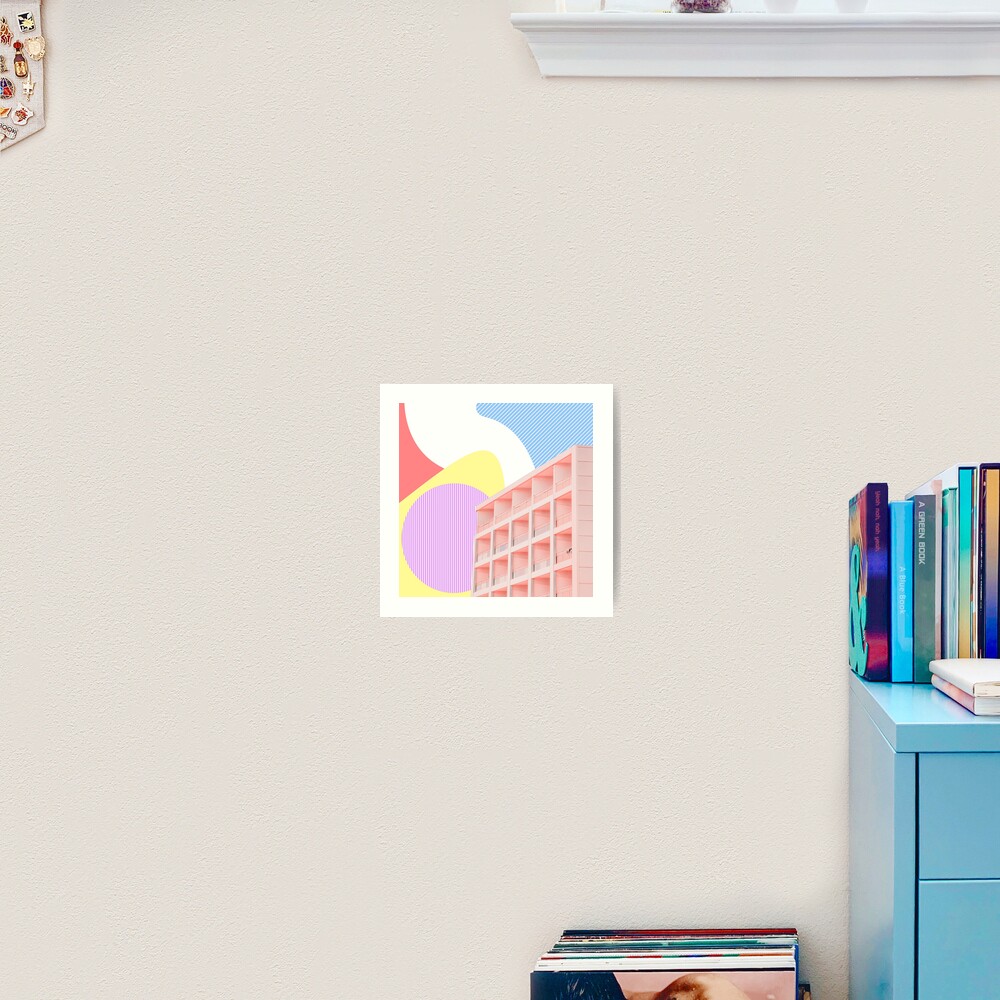 The building in the colors Art Print