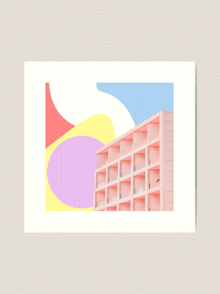 Alternate view of The building in the colors  Art Print