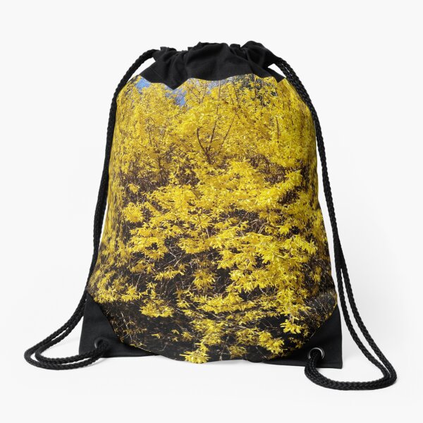 Yellow Bush Drawstring Bag