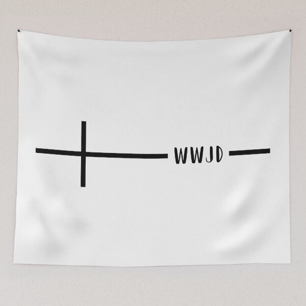 Item preview, WWJD Cross designed and sold by themoodydecor.