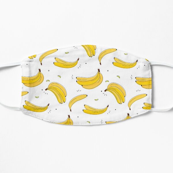 Banana pattern seamless fruit design Flat Mask