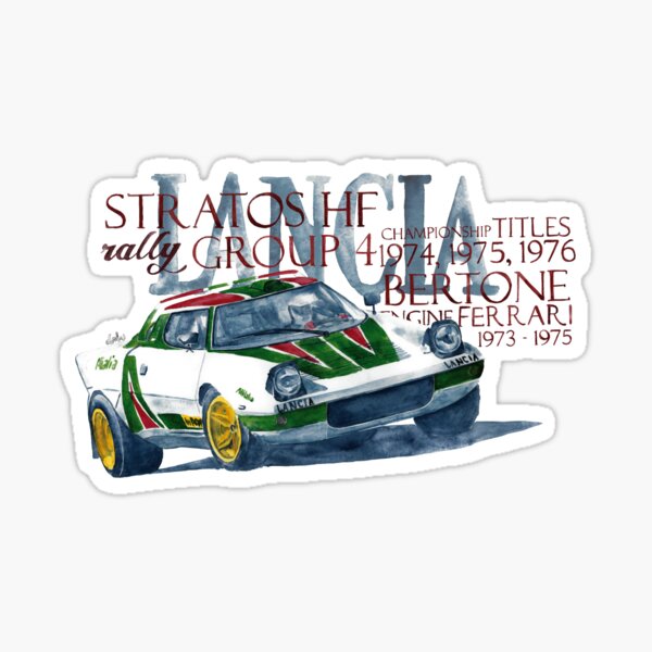 Lancia Stratos HF Bertone Sticker / Aufkleber Rallyeweltmeister Alitalia 