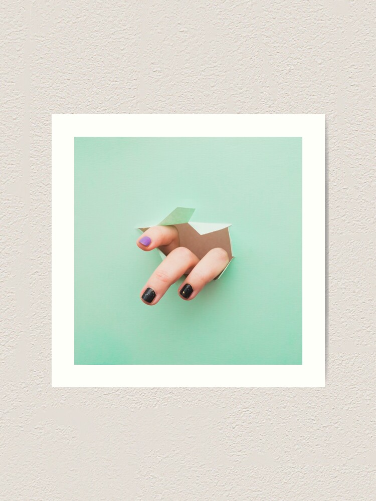 Alternate view of the fingers from the hole Art Print
