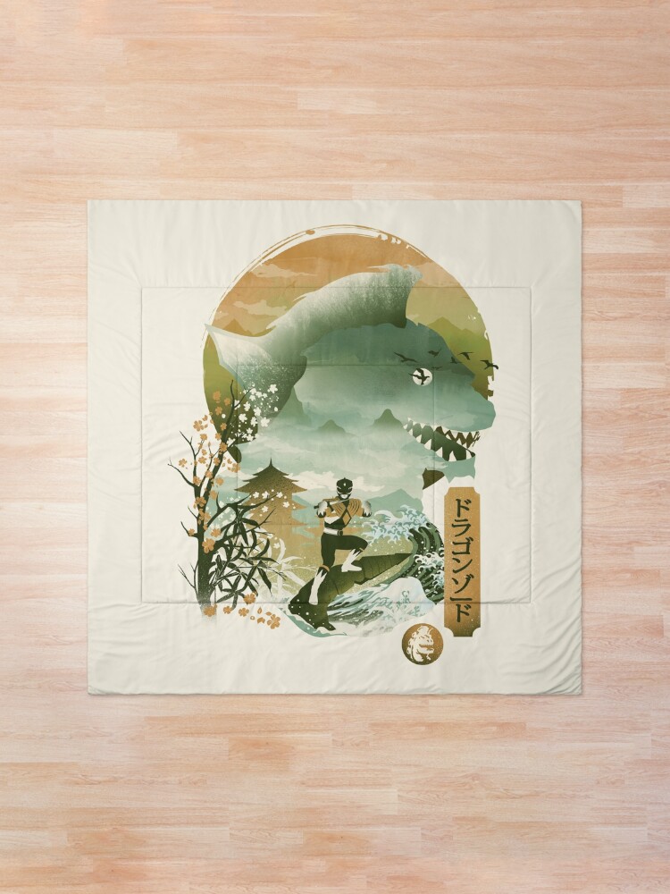 Alternate view of Dragonzord Ukiyo e Comforter