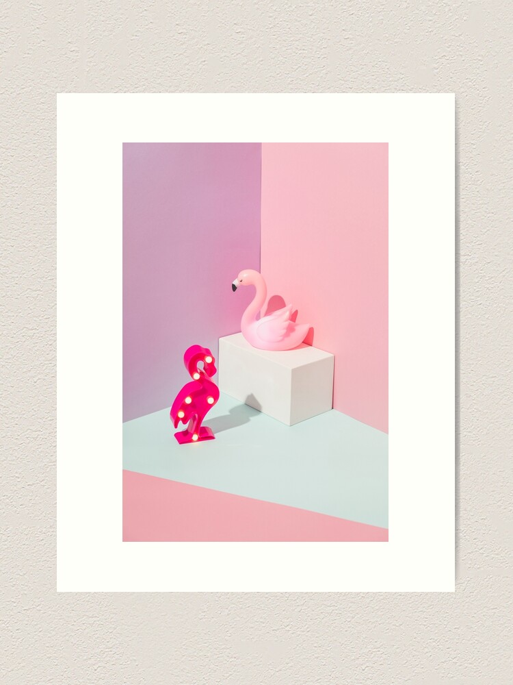 Alternate view of Plastic Flamingos Art Print