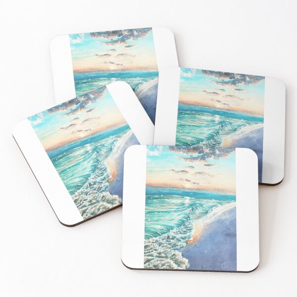 Item preview, Seascape turquoise painting  designed and sold by missmarilee.
