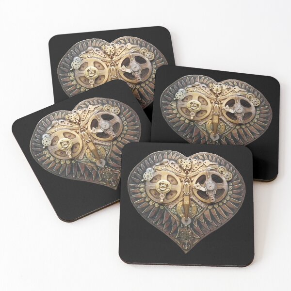 Item preview, Steampunk Owl Love Heart Golden designed and sold by RetroVandal.