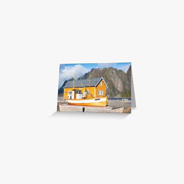 The Yellow House in Lofoten Greeting Card