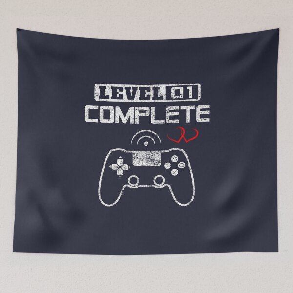 Item preview, Level 1 complete 1st Wedding Anniversary Gift Couple Video Gamer Gifts for Him & for Her designed and sold by BCNDesign.