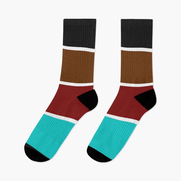 Item preview, "Contemporary Cabin By The Lake" ColorBlock Theme with Black, Brown, Red, Blue&White Stripes designed and sold by BOLDconcepts.
