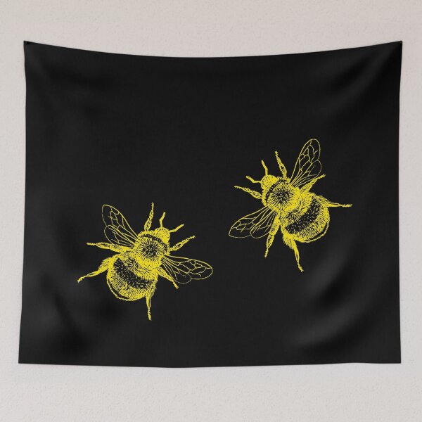 Aperçu de l'œuvre Bumblebee Couleur Jaune Fluo - Bumblebees Noir Design Bumble Bee créée et vendue par Thordur Sturluson.