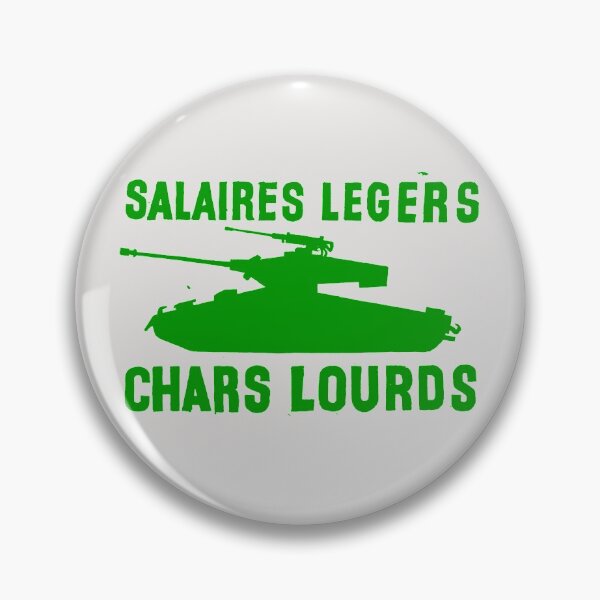 Item preview, Paris Revolt, May 68: 'SALAIRES LEGERS, CHARS LOURDS': The Original in Bright Green on Bone Grey designed and sold by Day Chapman.