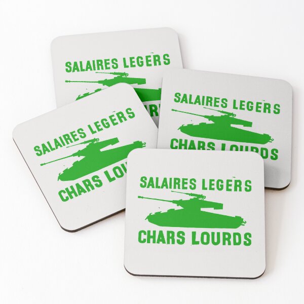 Item preview, Paris Revolt, May 68: 'SALAIRES LEGERS, CHARS LOURDS': The Original in Bright Green on Bone Grey designed and sold by Day Chapman.