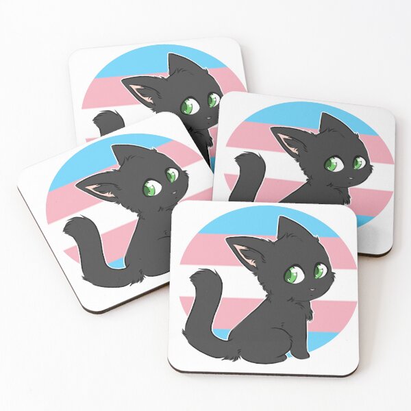Artikelvorschau, Trans Flag Kätzchen entworfen und verkauft von Psyche-Hyena.