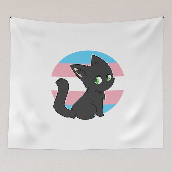 Artikelvorschau, Trans Flag Kätzchen entworfen und verkauft von Psyche-Hyena.