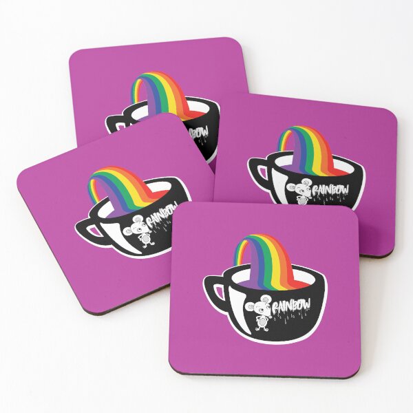 Item preview, rainbow. rat. coffe, coffee cup. funny rats designed and sold by SyahrulPopArt.