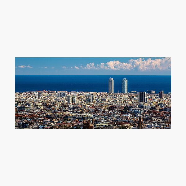 Barcelona Skyline Photographic Print