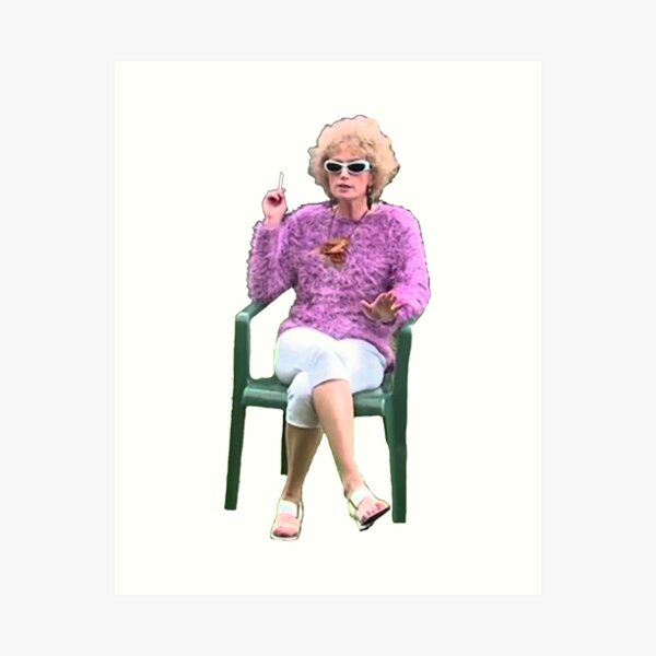 Kath and Kim: Kath Having a Smoke Art Print