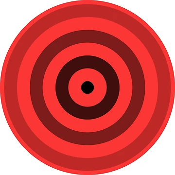 Artwork thumbnail, Geometric Pattern: Rondel: Black Gradient Red by Red Wolf