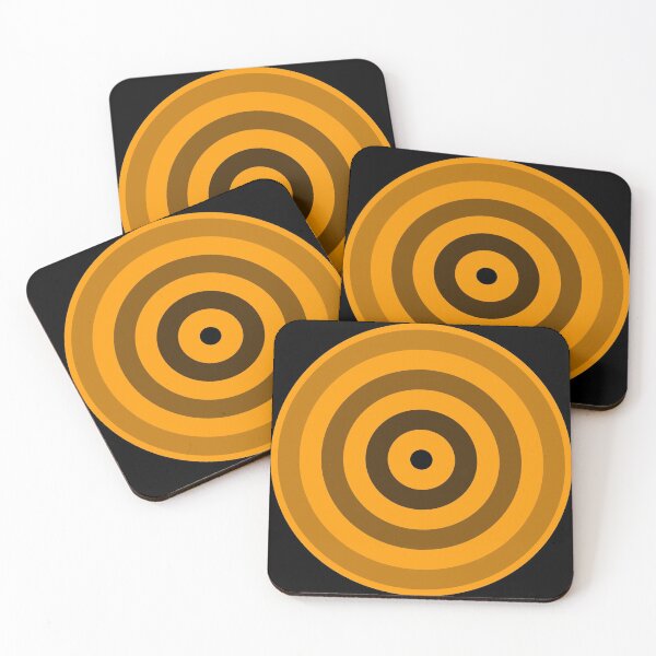 Item preview, Geometric Pattern: Rondel: Black Gradient Orange designed and sold by Red Wolf.