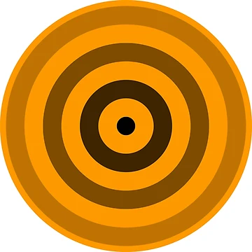 Artwork thumbnail, Geometric Pattern: Rondel: Black Gradient Orange by Red Wolf