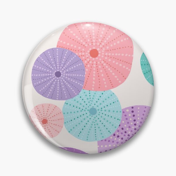 Item preview, Sea Urchin Pattern in Mermaid Hues designed and sold by latheandquill.