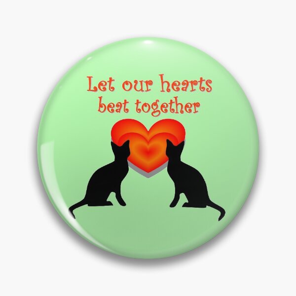 Item preview, A pair of cats, let our hearts beat together designed and sold by helenkaiy.