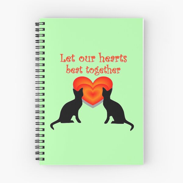 Item preview, A pair of cats, let our hearts beat together designed and sold by helenkaiy.