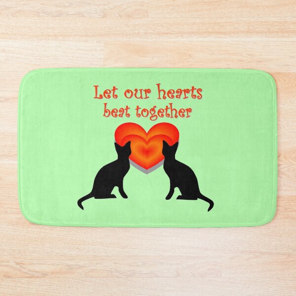 Item preview, A pair of cats, let our hearts beat together designed and sold by helenkaiy.