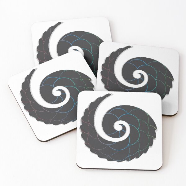 Item preview, Spiral Seashell Nautilus - Black designed and sold by tinspira.