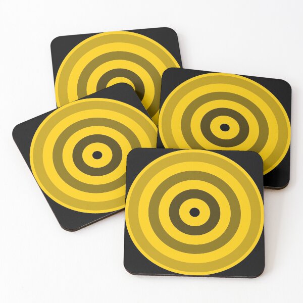 Item preview, Geometric Pattern: Rondel: Black Gradient Yellow designed and sold by Red Wolf.