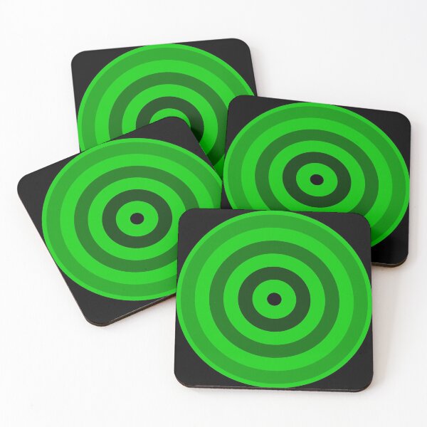 Item preview, Geometric Pattern: Rondel: Black Gradient Green designed and sold by Red Wolf.