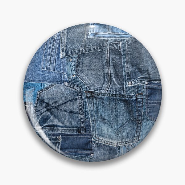 Item preview, Photograph of Blue Denim Jeans Pocket Patchwork ONLY - Not Real designed and sold by sosweet.