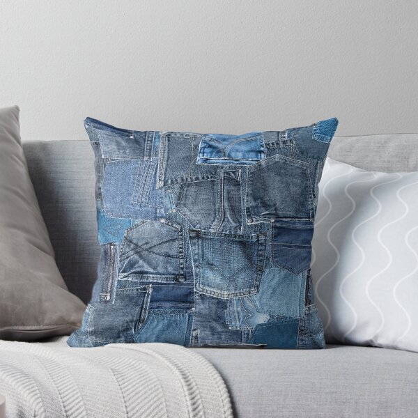 Item preview, Photograph of Blue Denim Jeans Pocket Patchwork ONLY - Not Real designed and sold by sosweet.