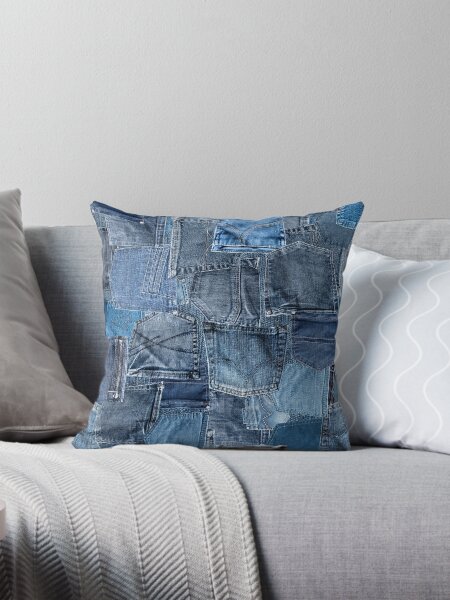 Denim Pillows Cushions for Sale Redbubble