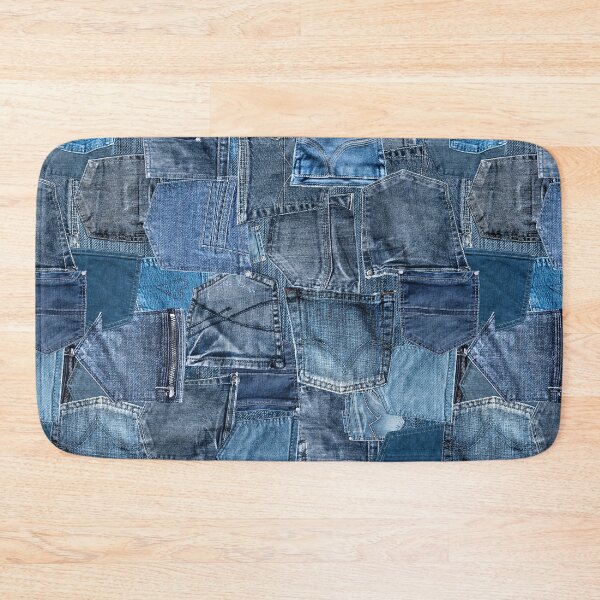 Item preview, Photograph of Blue Denim Jeans Pocket Patchwork ONLY - Not Real designed and sold by sosweet.