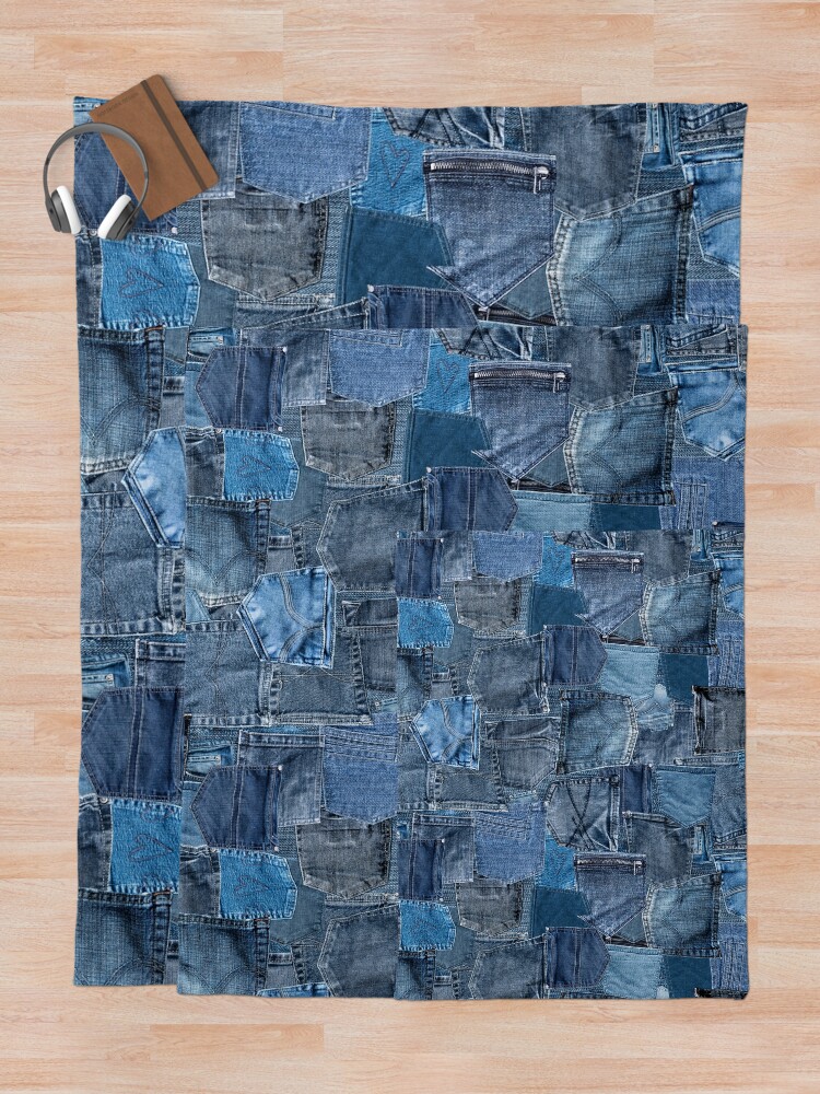 Blue jean online blanket