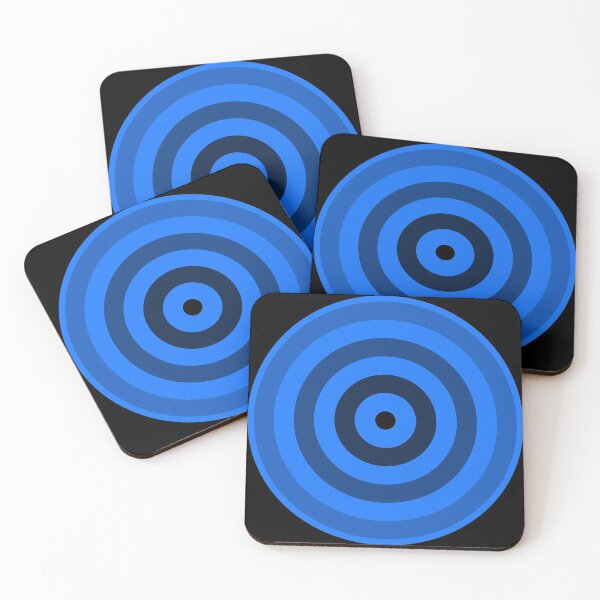 Item preview, Geometric Pattern: Rondel: Black Gradient Blue designed and sold by Red Wolf.